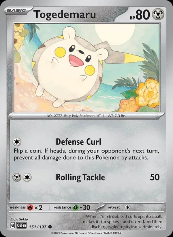 Togedemaru 151/197, Obsidian Flames