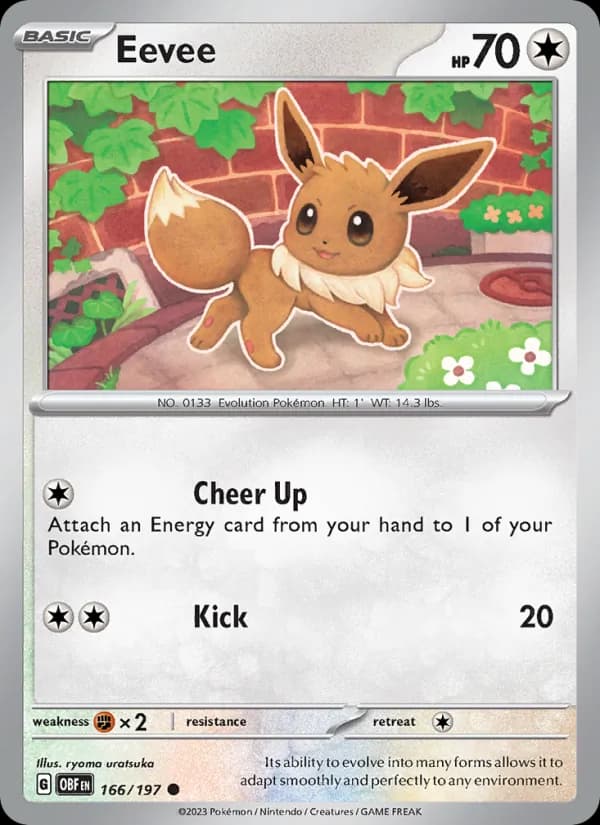 Eevee 166/197, Obsidian Flames