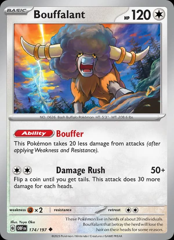 Bouffalant 174/197, Obsidian Flames