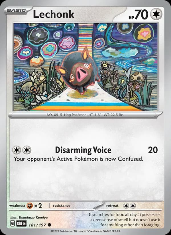 Lechonk 181/197, Obsidian Flames