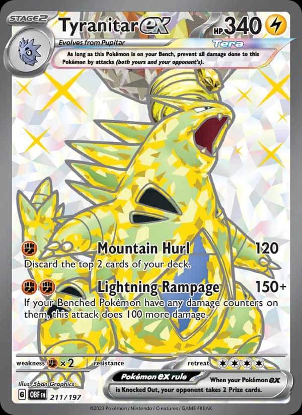 Tyranitar ex 211/197, Obsidian Flames