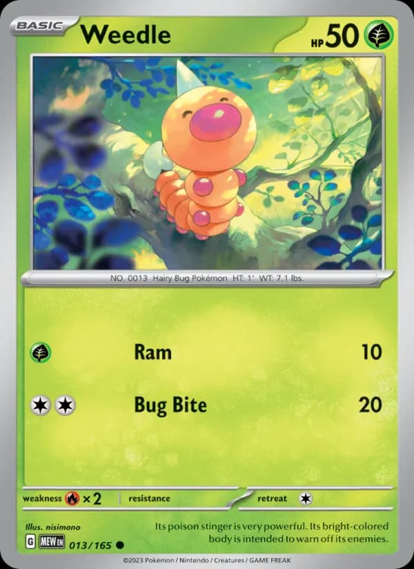 Weedle 013/165, 151