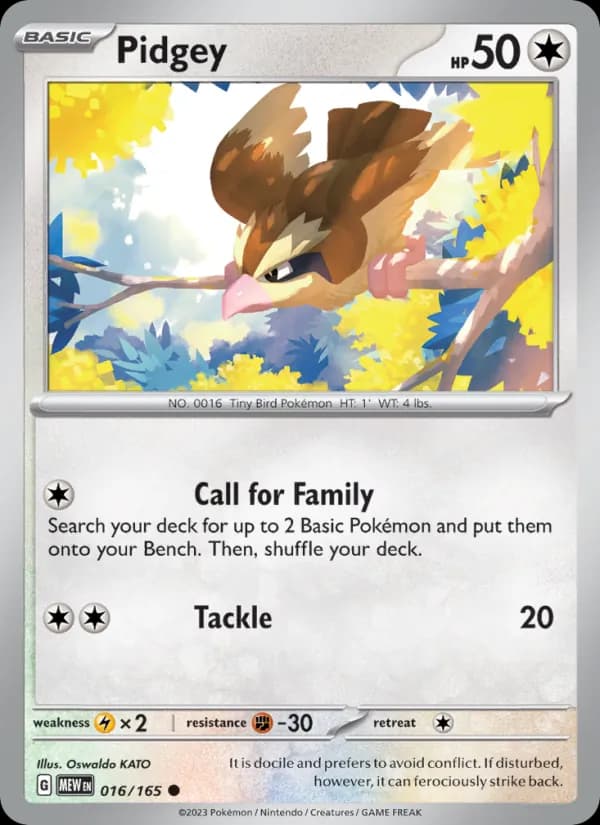 Pidgey 016/165, 151
