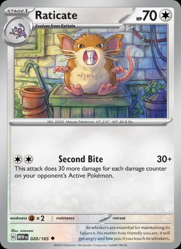 Raticate 020/165, 151