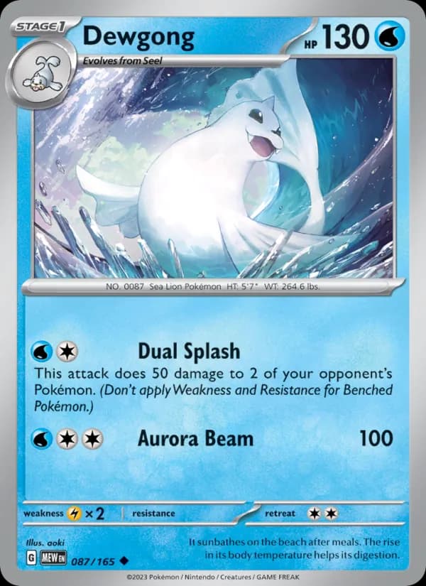 Dewgong 087/165, 151