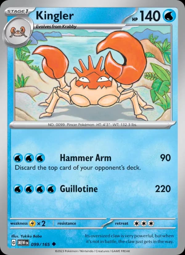 Kingler 099/165, 151