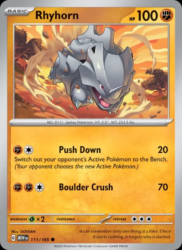 Rhyhorn 111/165, 151
