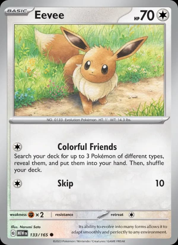Eevee 133/165, 151