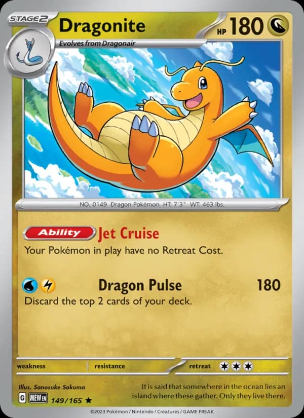 Dragonite 149/165, 151