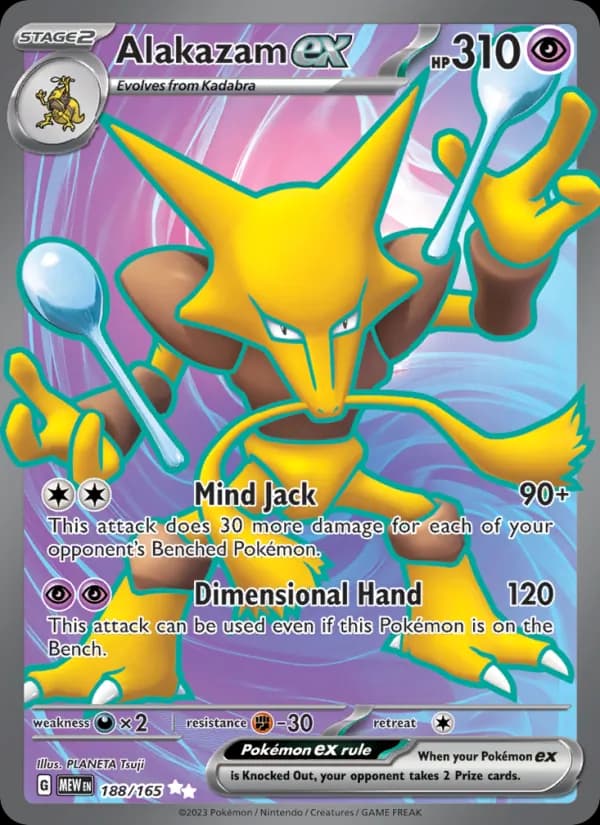 Alakazam ex 188/165, 151