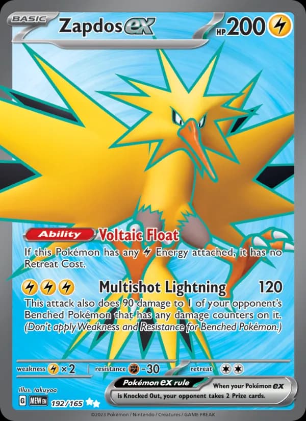 Zapdos ex 192/165, 151