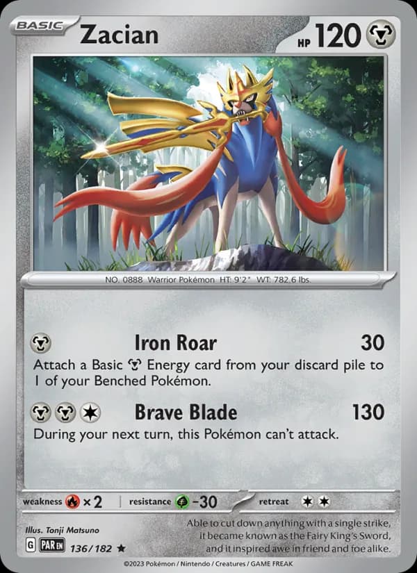 Zacian 136/182, Paradox Rift