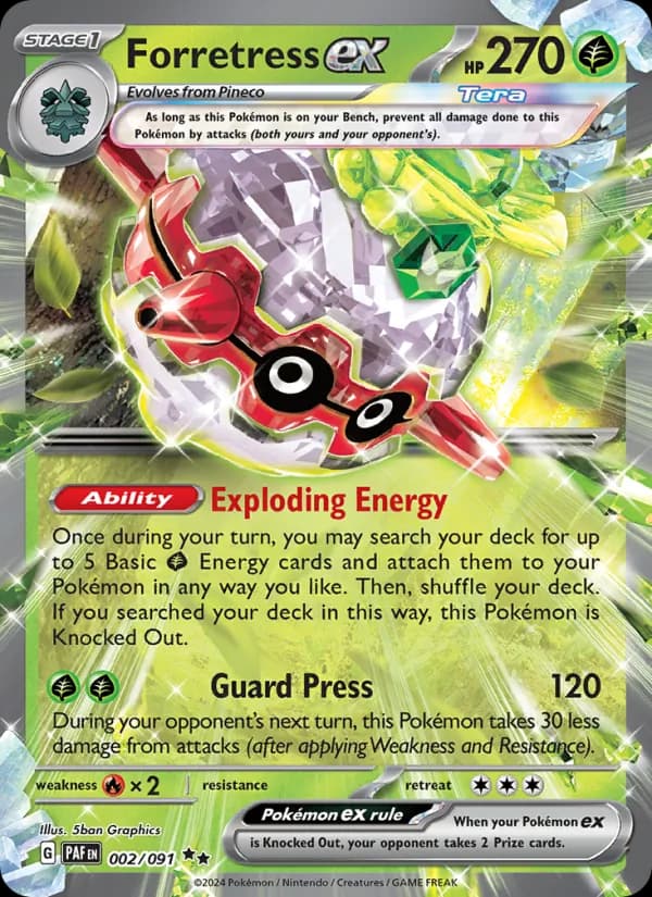 Forretress ex 002/91, Paldean Fates