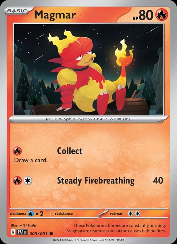 Magmar 009/91, Paldean Fates