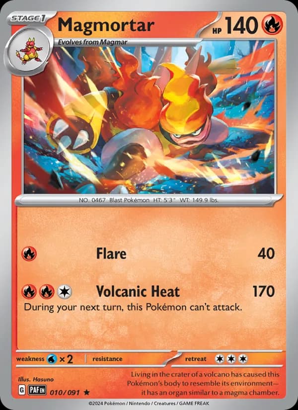 Magmortar 010/91, Paldean Fates