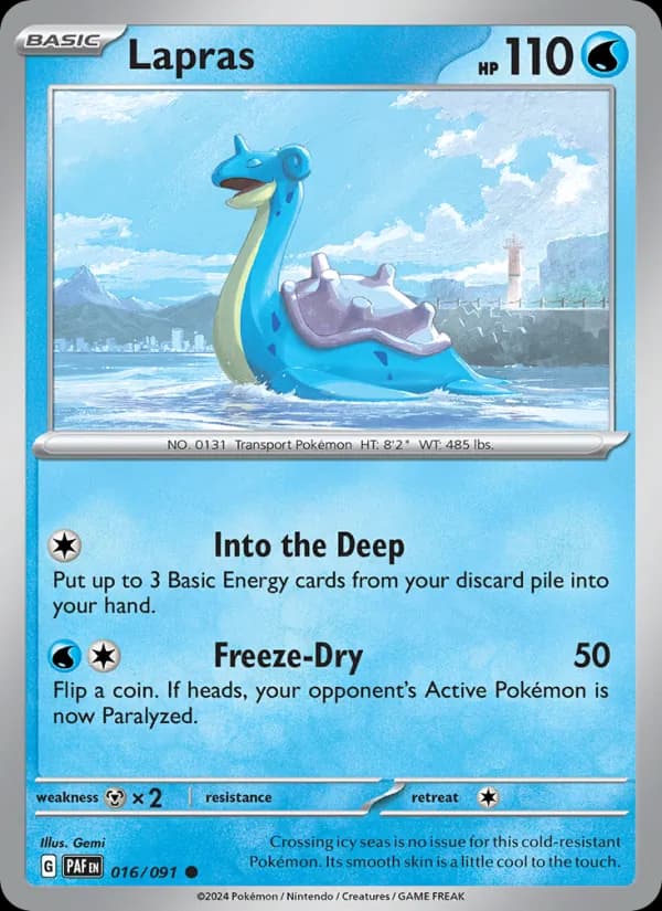 Lapras 016/91, Paldean Fates