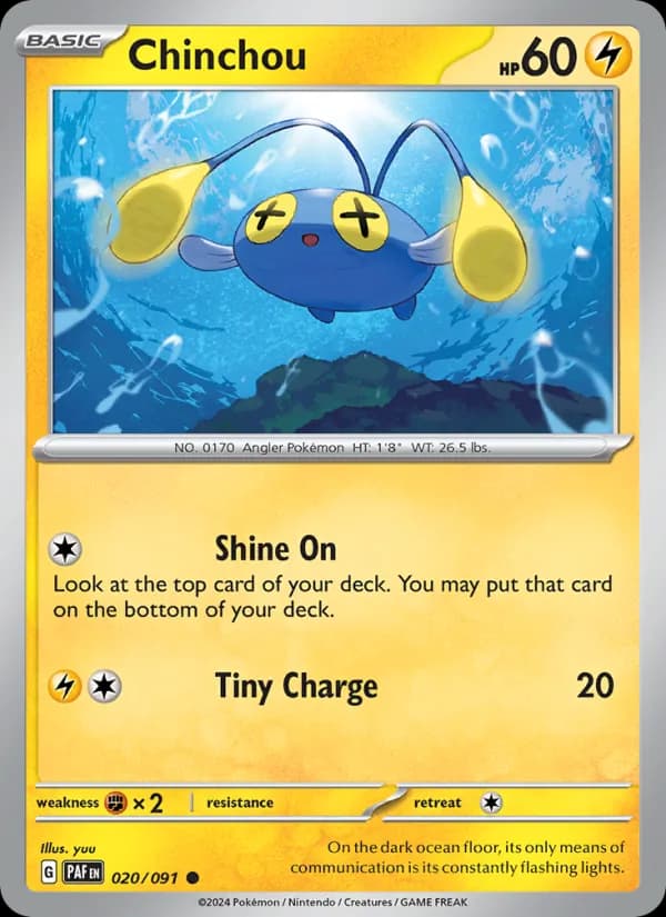 Chinchou 020/91, Paldean Fates