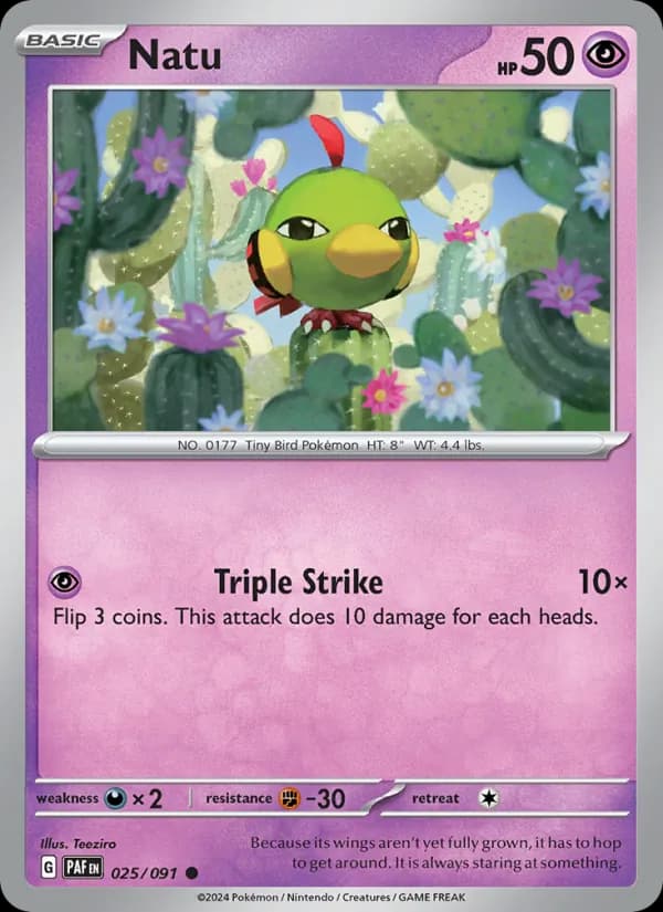 Natu 025/91, Paldean Fates