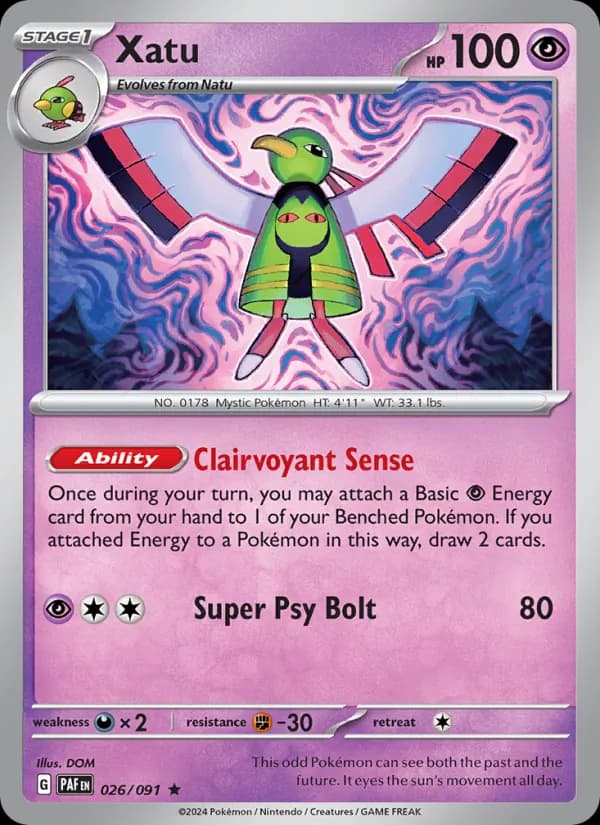Xatu 026/91, Paldean Fates