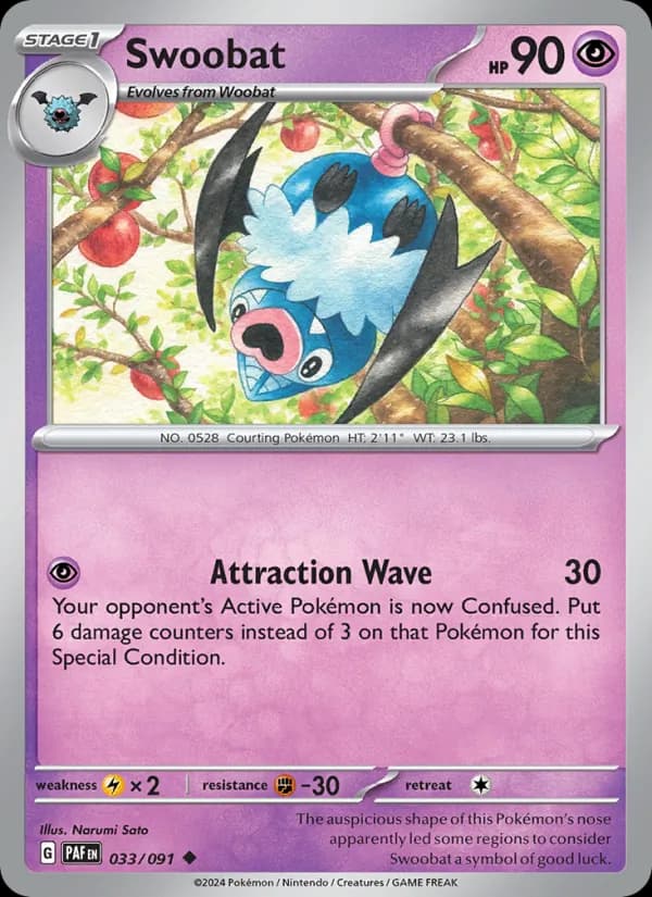 Swoobat 033/91, Paldean Fates