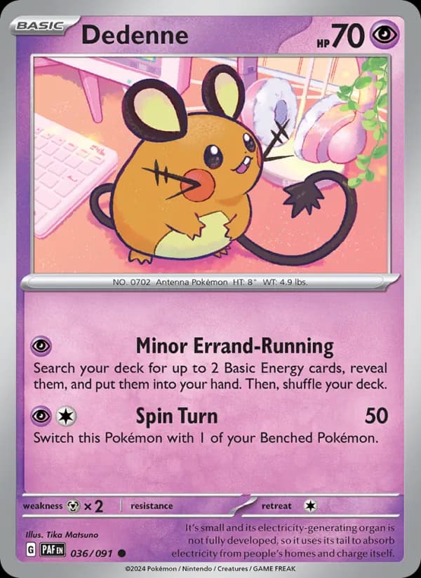 Dedenne 036/91, Paldean Fates