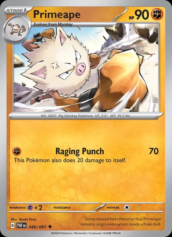 Primeape 046/91, Paldean Fates