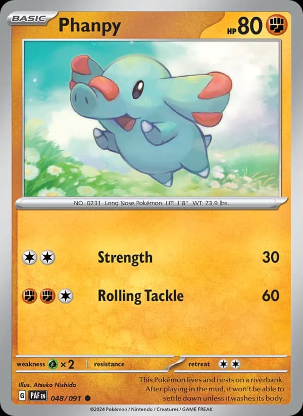 Phanpy 048/91, Paldean Fates