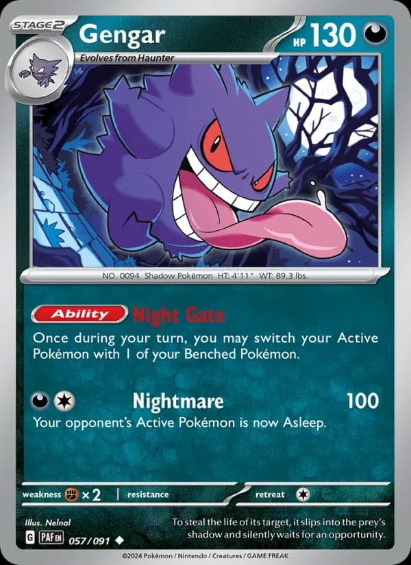 Gengar 057/91, Paldean Fates