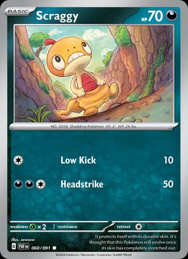 Scraggy 060/91, Paldean Fates
