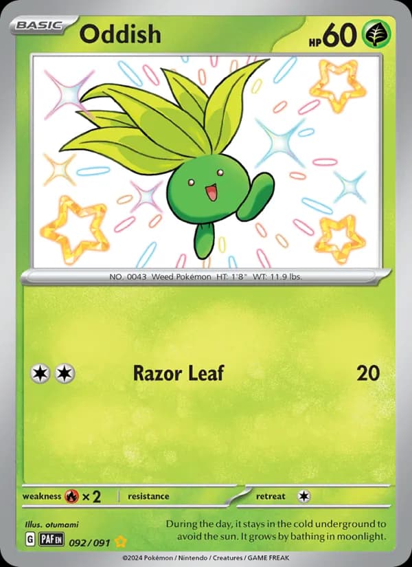Oddish 092/91, Paldean Fates