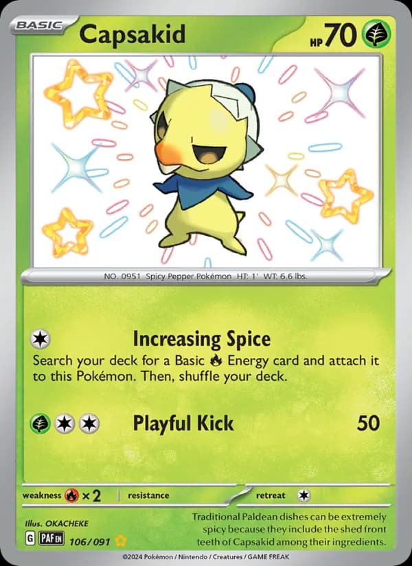 Capsakid 106/91, Paldean Fates