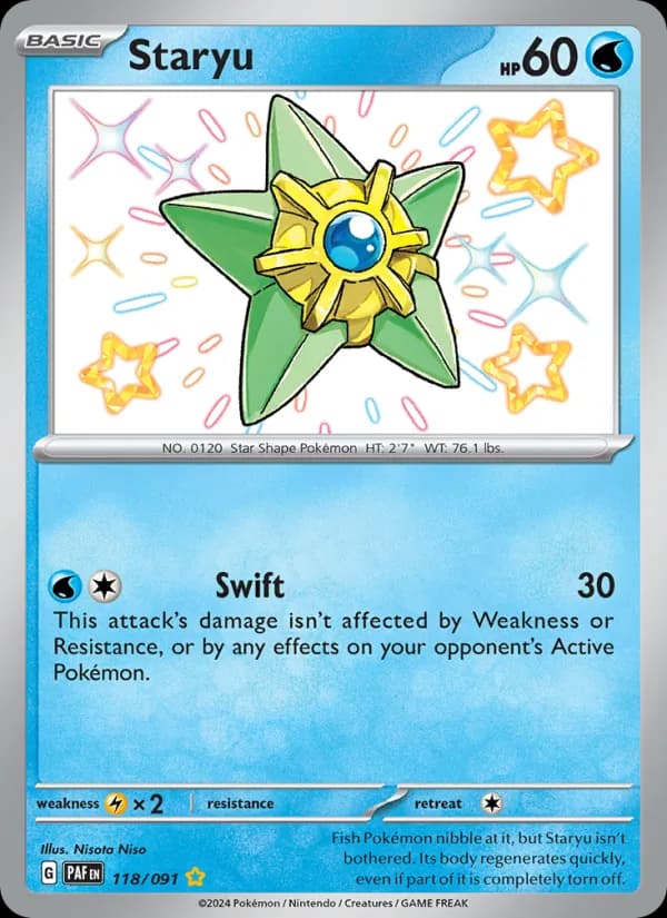 Staryu 118/91, Paldean Fates