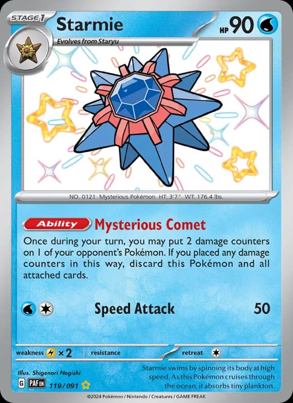 Starmie 119/91, Paldean Fates