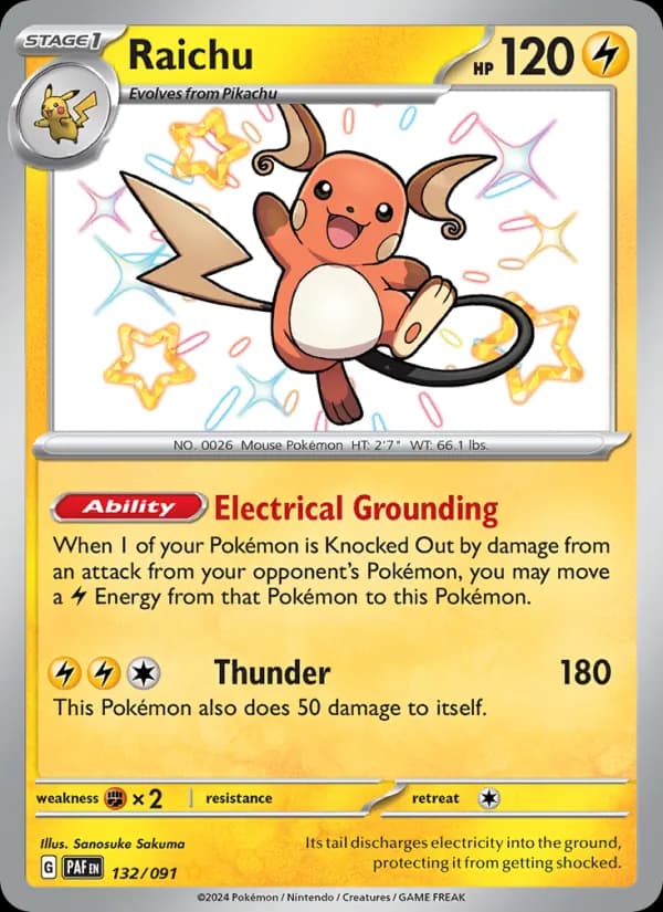 Raichu 132/91, Paldean Fates