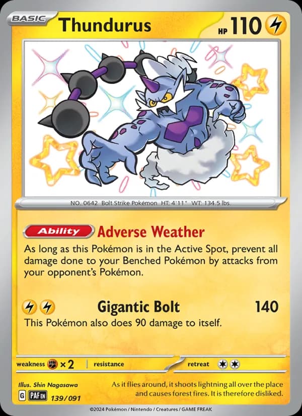 Thundurus 139/91, Paldean Fates