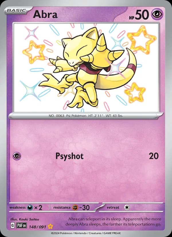 Abra 148/91, Paldean Fates