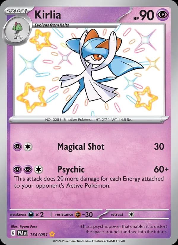 Kirlia 154/91, Paldean Fates