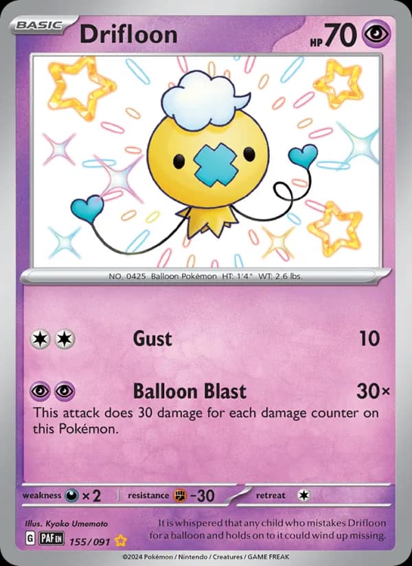 Drifloon 155/91, Paldean Fates