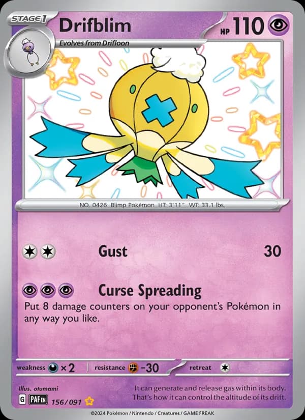 Drifblim 156/91, Paldean Fates