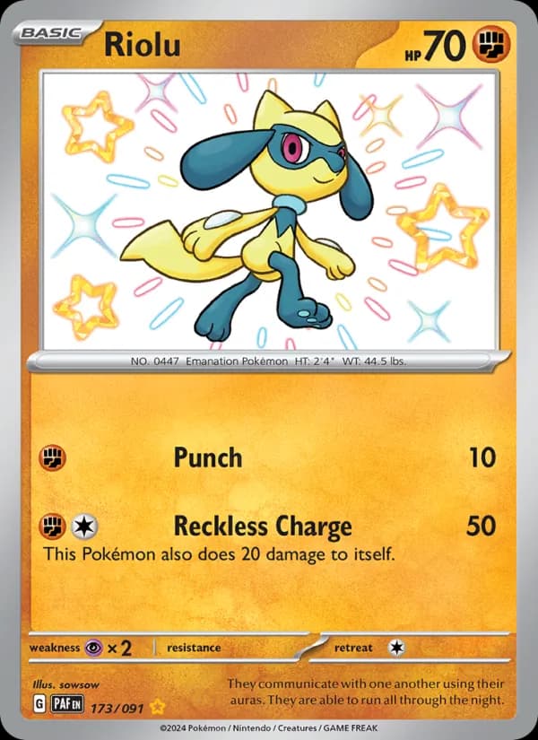 Riolu 173/91, Paldean Fates