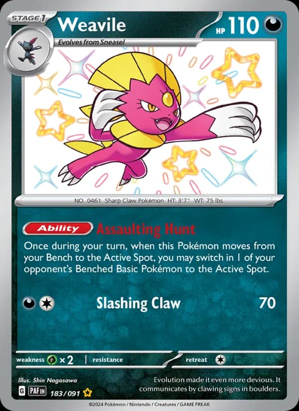 Weavile 183/91, Paldean Fates