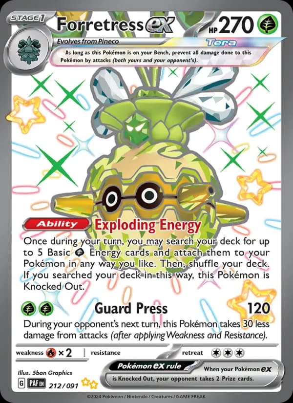 Forretress ex 212/91, Paldean Fates