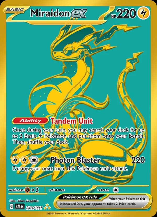 Miraidon ex 243/91, Paldean Fates