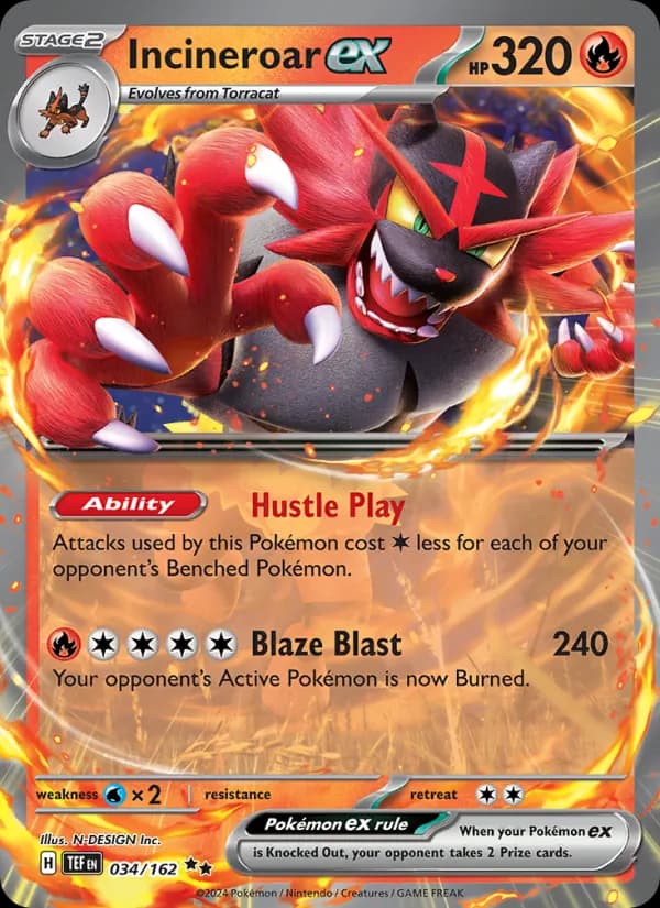 Incineroar ex 034/162, Temporal Forces