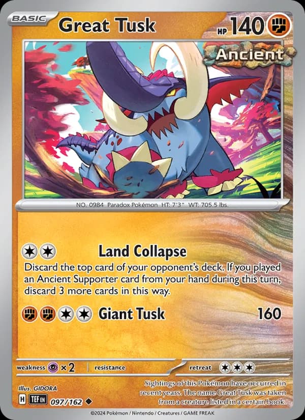 Great Tusk 097/162, Temporal Forces