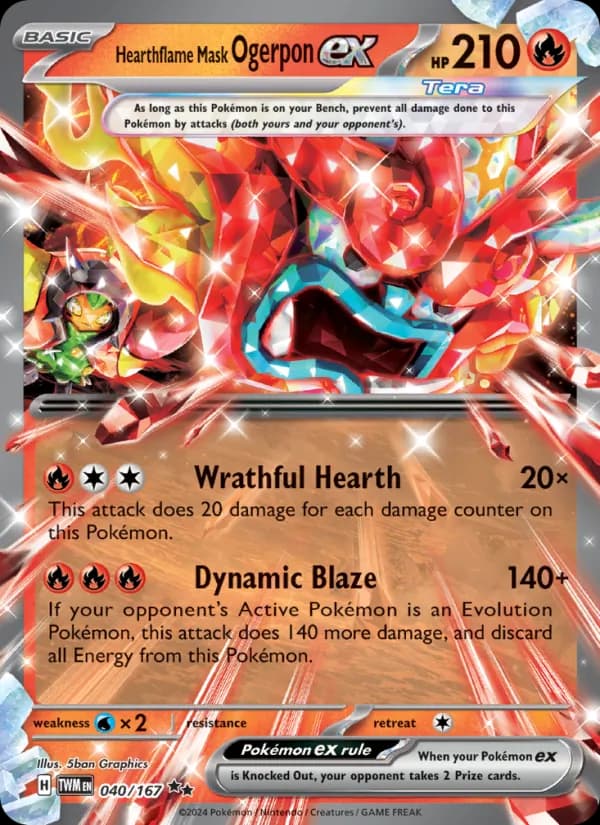 Hearthflame Mask Ogerpon ex 040/167, Twilight Masquerade