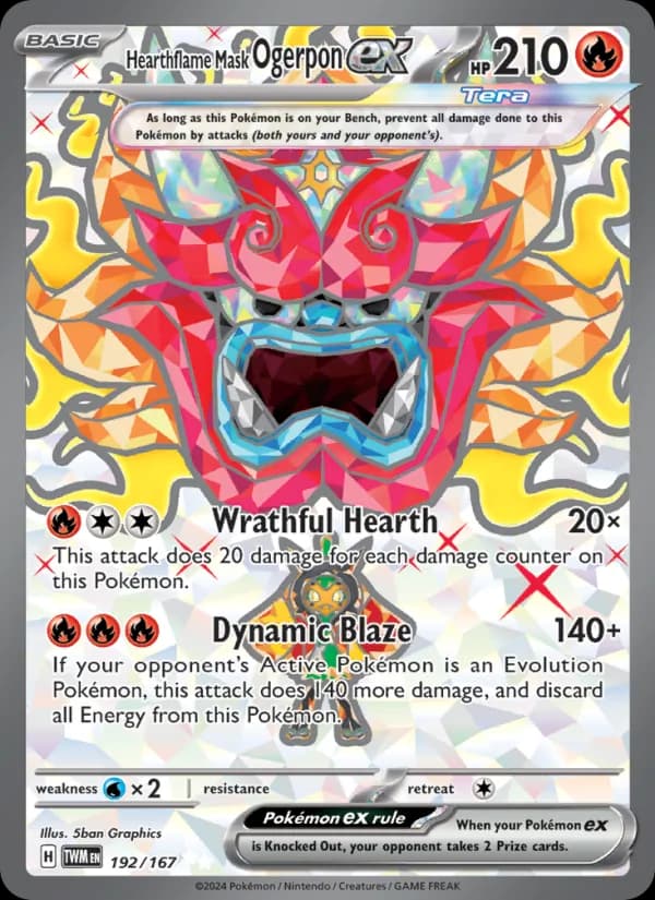 Hearthflame Mask Ogerpon ex 192/167, Twilight Masquerade