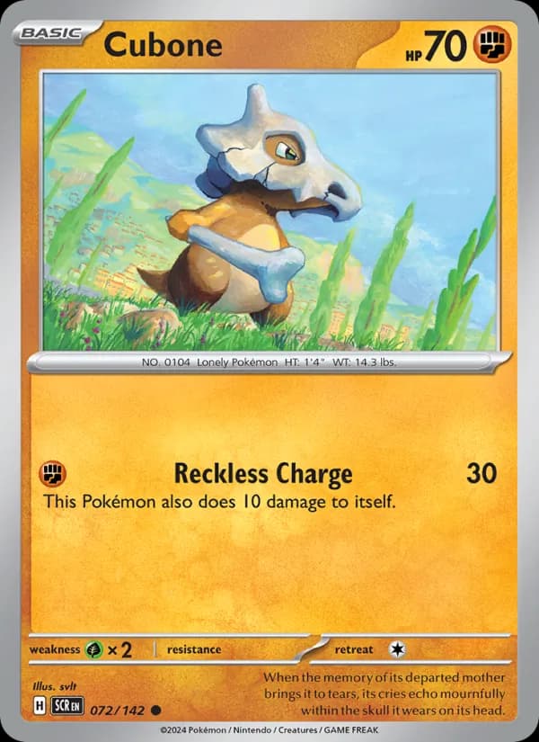 Cubone 072/142, Stellar Crown