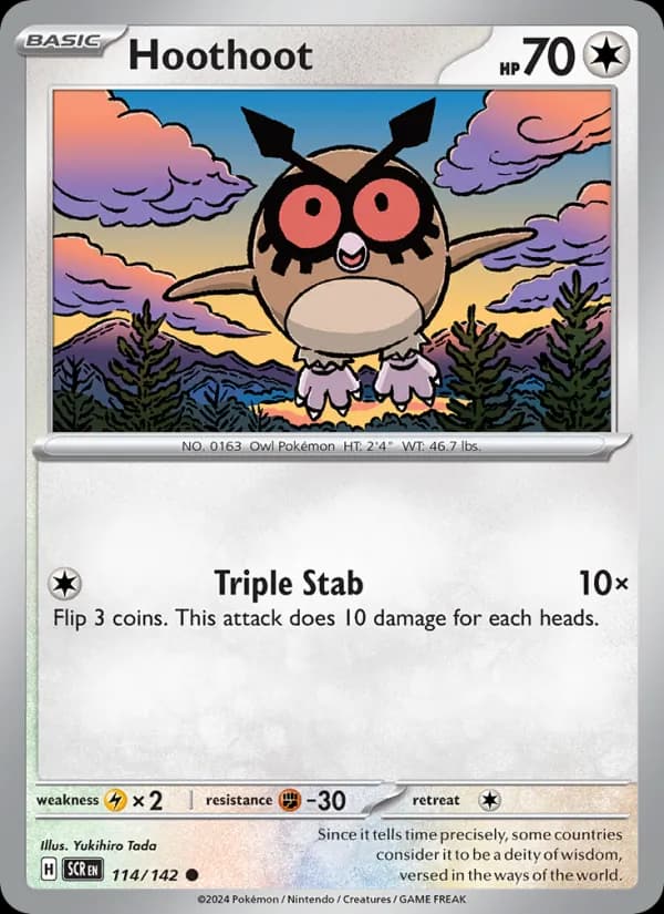 Hoothoot 114/142, Stellar Crown