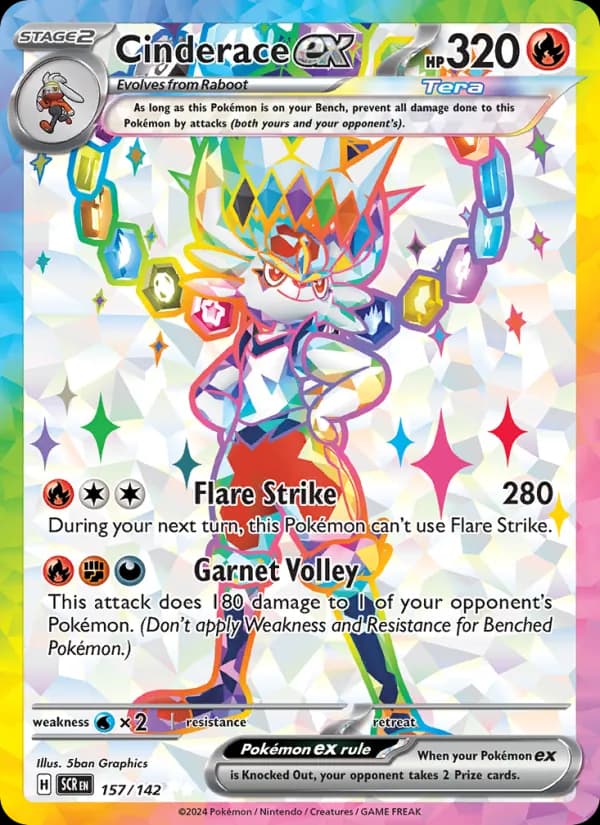 Cinderace ex 157/142, Stellar Crown